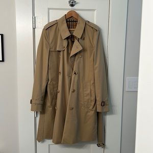 Burberry trench coat with removable cashmere lining.